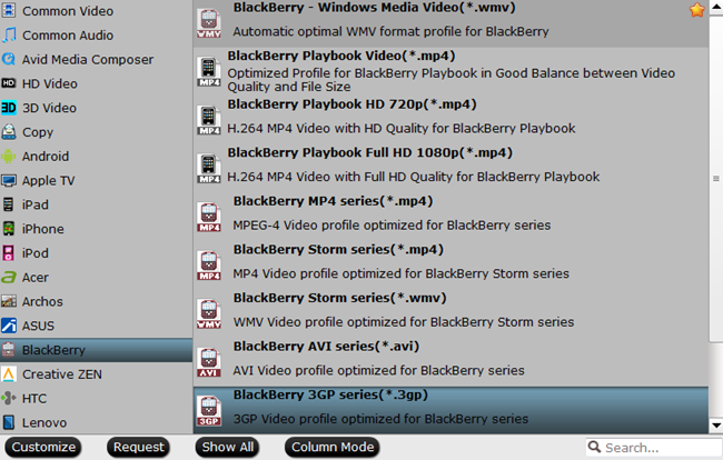 blackberry z3 video conversion