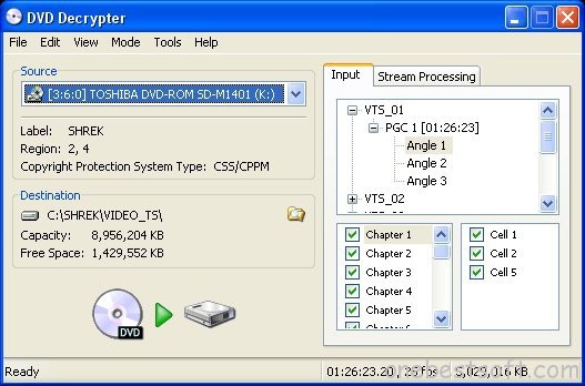 DVD decrypter Interface