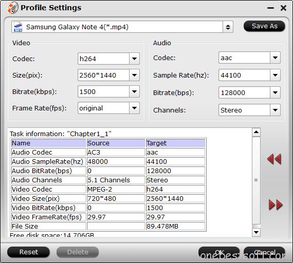 Galaxy Note 4 Video Settings