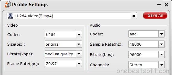 mp4 video settings