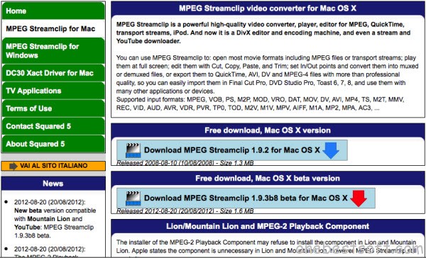 download MPEG Streamclip for Mac