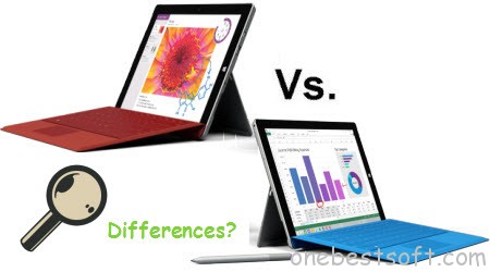 major differences between Surface 3 and Surface Pro 3