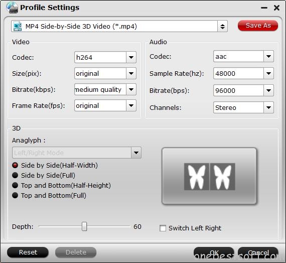 Tweak output 3D profile settings